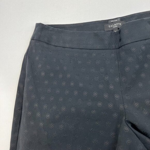 Talbots Heritage Womens Black High Rise Elastic Waist Pull On Ankle Pants Sz 16P - Picture 3 of 9
